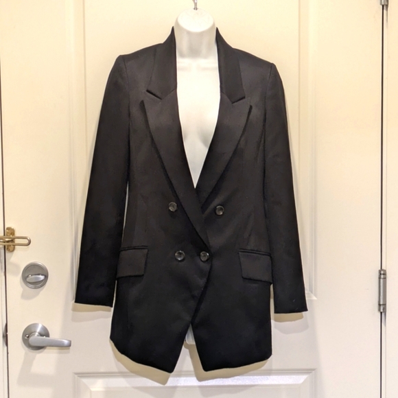 EUC DIA Korea S Women's Double Breasted Tuxedo Jacket - SEE SIZE NOTES - Picture 1 of 3